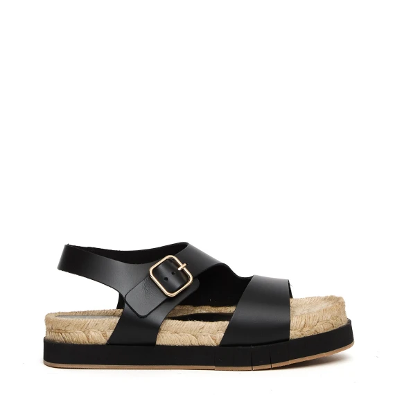 Sandali Viola in pelle nera