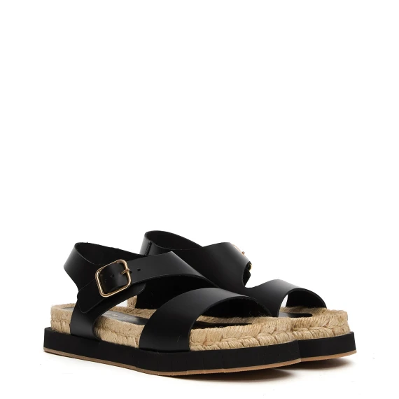 Sandali Viola in pelle nera