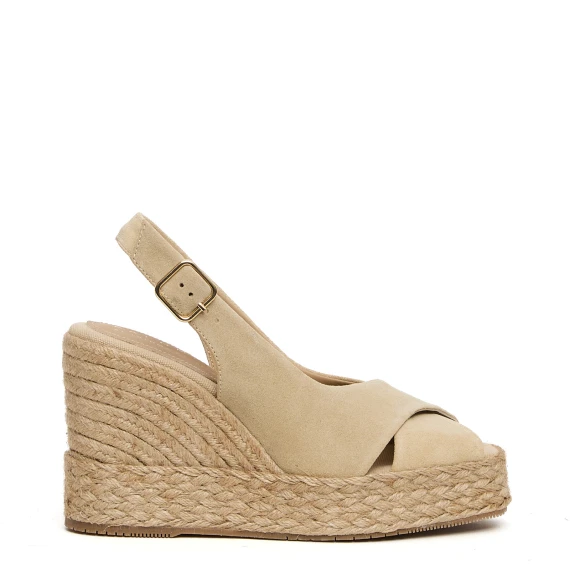 Sandali Lucie in pelle scamosciata beige