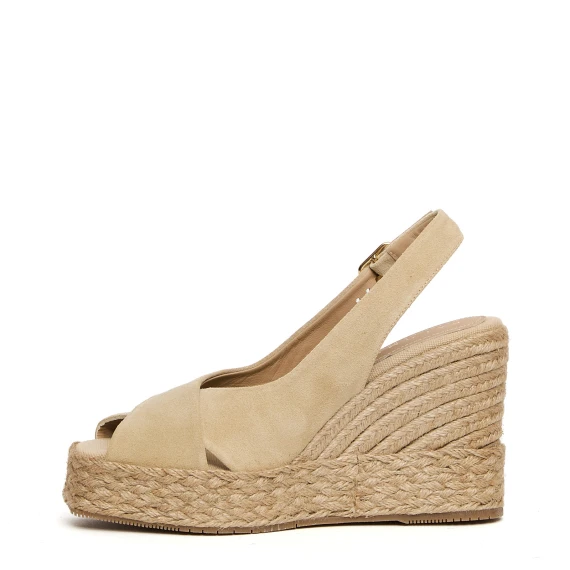 Sandali Lucie in pelle scamosciata beige
