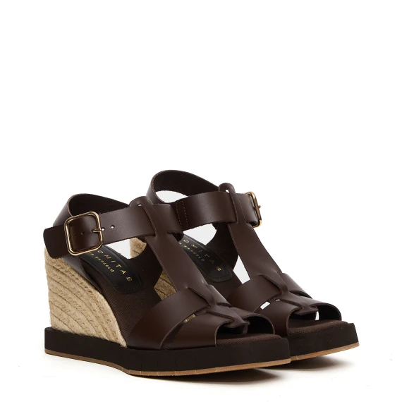 Sandali Carla in pelle testa di moro