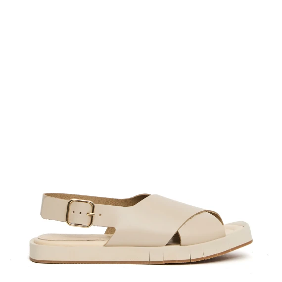 Sandalo Lala in pelle avorio