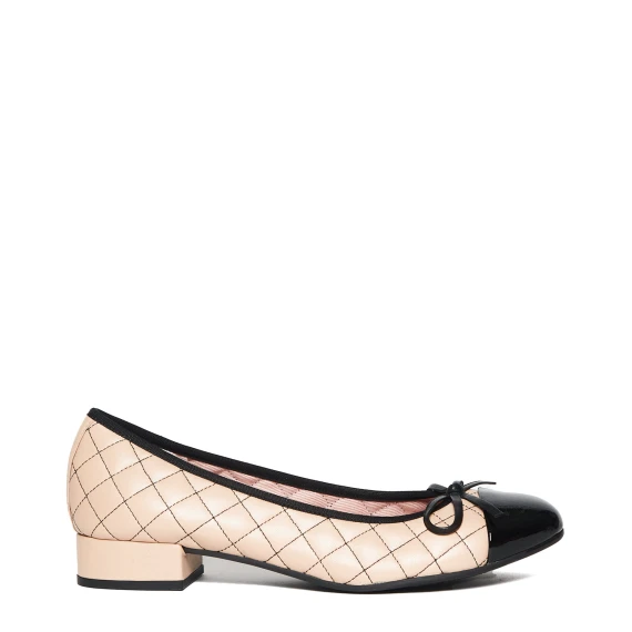 Dècolletè 51707 in pelle nude e nero