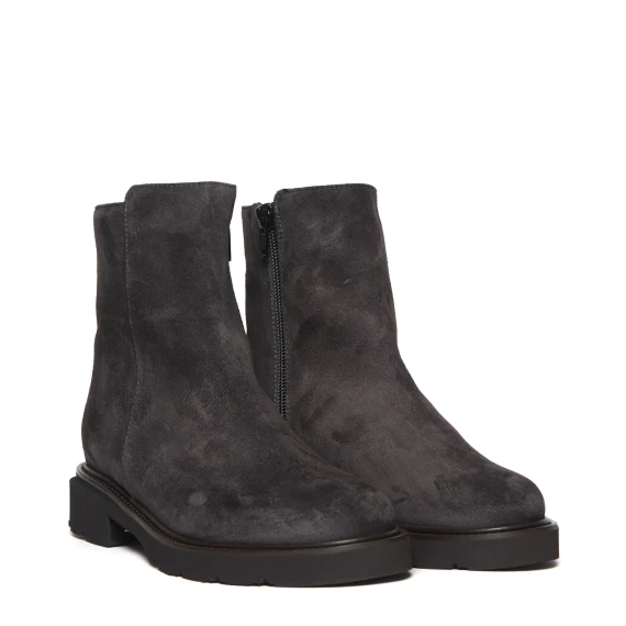 Tronchetto 5808 in pelle scamosciata grigia