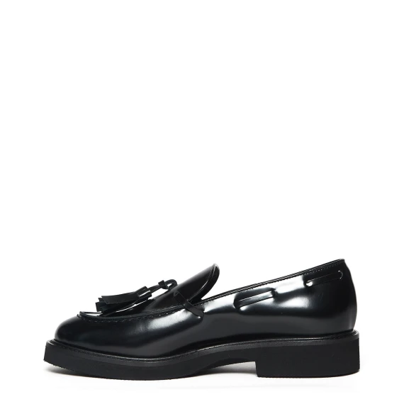 Mocassino 900 in pelle spazzolata nera