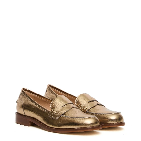 Mocassino K626M in pelle platino