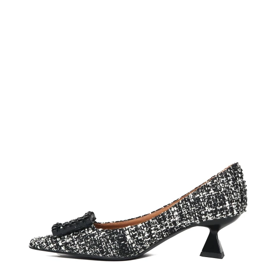 Dècolletè Evilly in tessuto bouclè