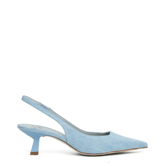 Slingback Arabel in tessuto jeans