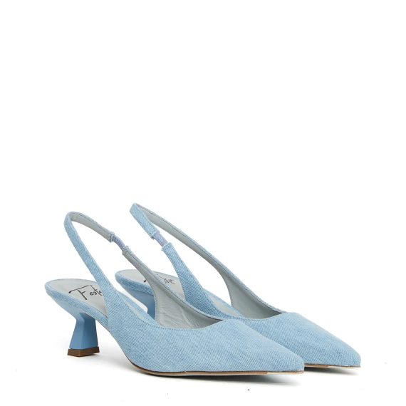 Slingback Arabel in tessuto jeans