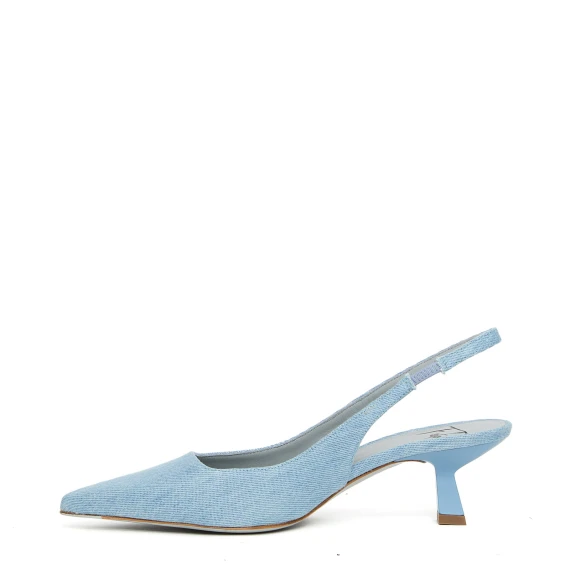 Slingback Arabel in tessuto jeans