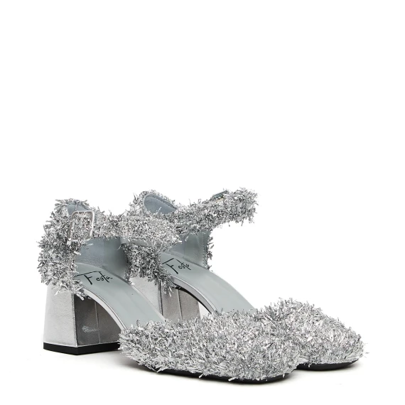 Cinturino Nasmi in tessuto argento