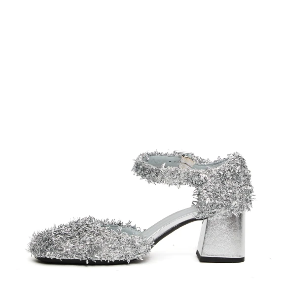 Cinturino Nasmi in tessuto argento