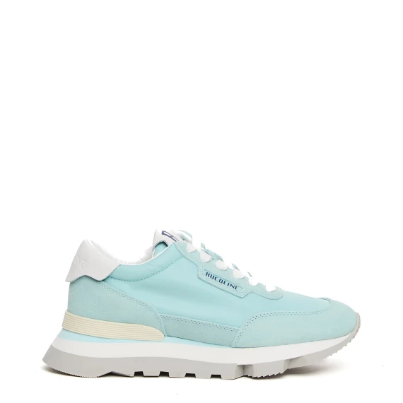 Sneakers Akiko in pelle scamosciata azzurra
