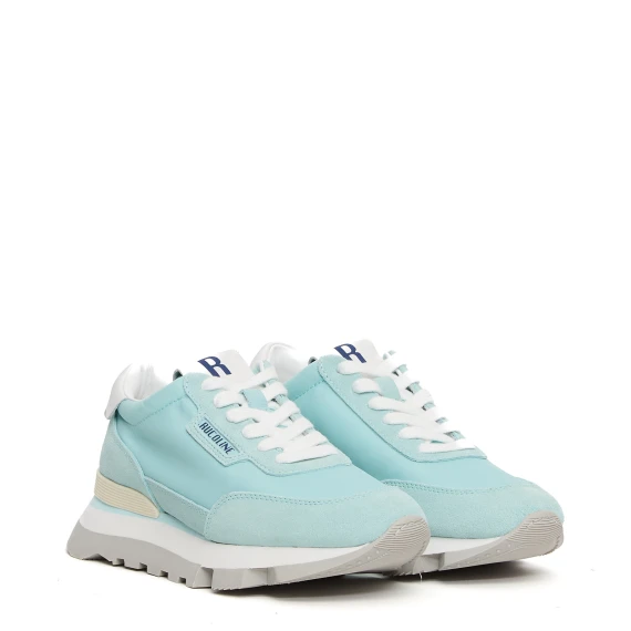 Sneakers Akiko in pelle scamosciata azzurra