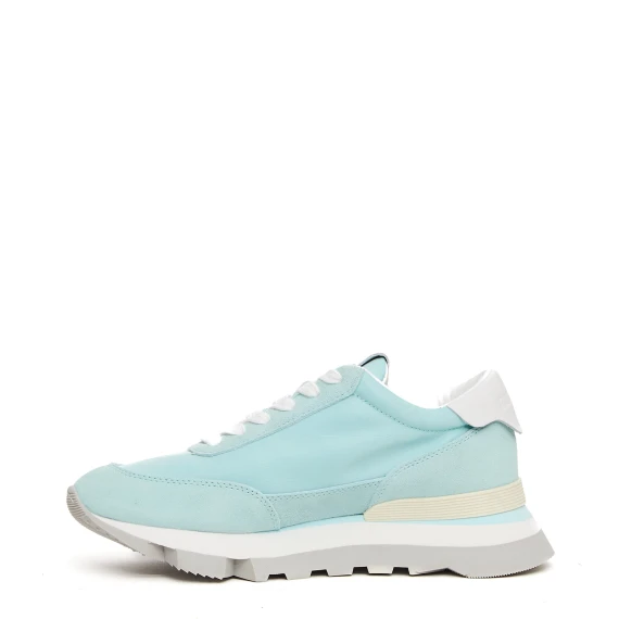 Sneakers Akiko in pelle scamosciata azzurra