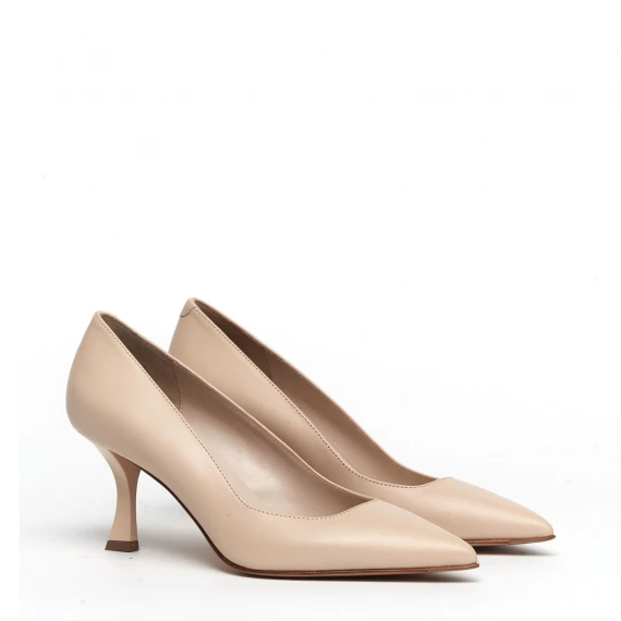 Decolleté Julia in pelle beige