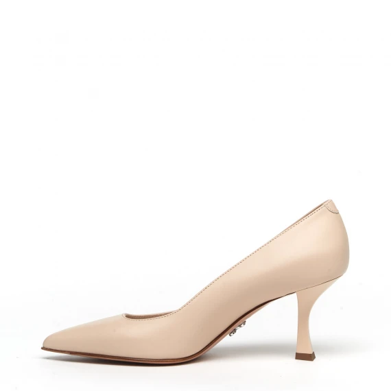 Decolleté Julia in pelle beige