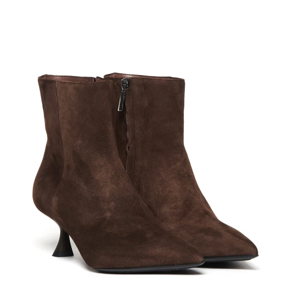 Tronchetto cleope5 in pelle scamosciata marrone