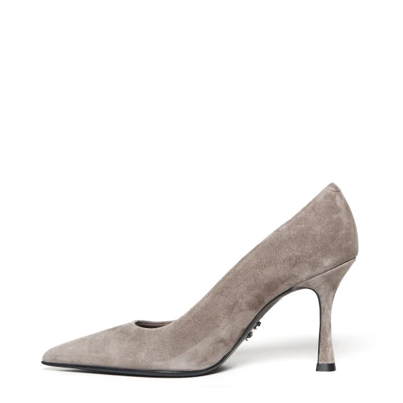 Decolleté Diva5 in pelle scamosciata grigia