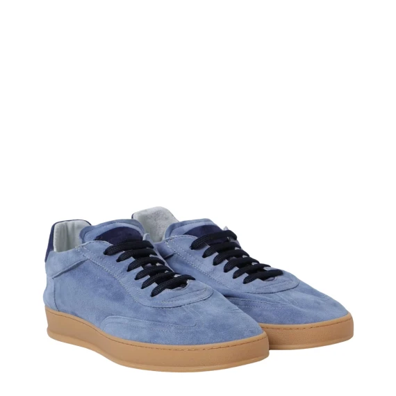 Sneakers Akira in pelle scamosciata sfoderata azzurra