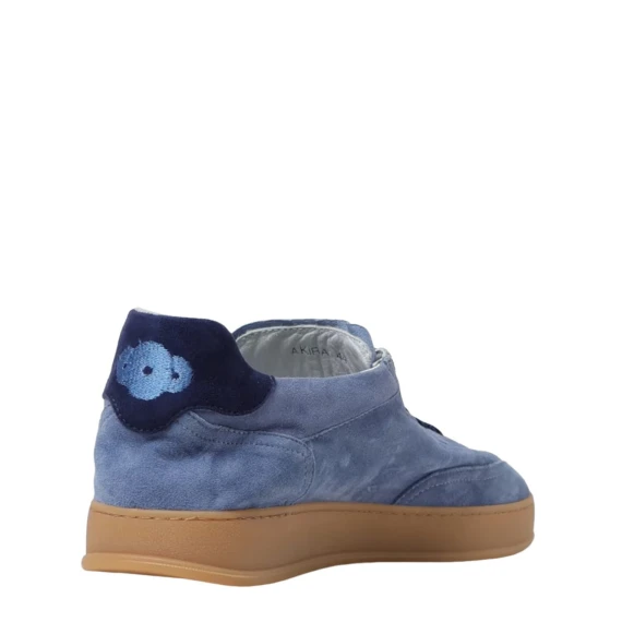 Sneakers Akira in pelle scamosciata sfoderata azzurra