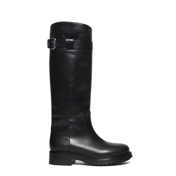 Stivale A5787 in pelle nera