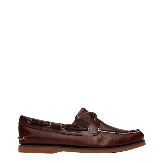 Mocassino Classic boat 2 eyes in pelle burgundy