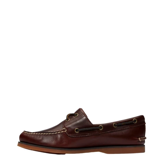 Mocassino Classic boat 2 eyes in pelle burgundy